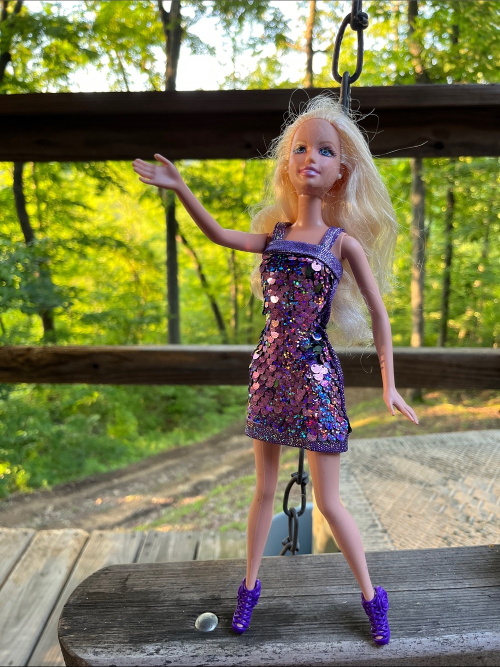 Barbie Pink and Purple Sequin Dress Doll